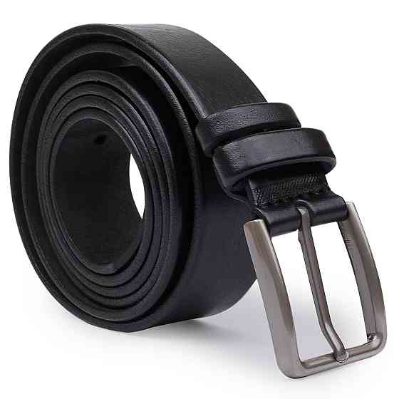 Шкіряний батальний ремінь для чоловіків Vintage 20700 Чорний Київ