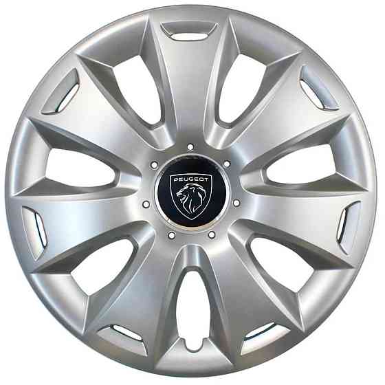 Автомобільні модельні ковпаки R15 Peugeot NEW 335 4шт, SJS, сріблясті Вінниця