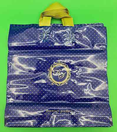 Пакет с петлевой ручкой 40*40 Лилия премиум синий (25 шт) Харьков