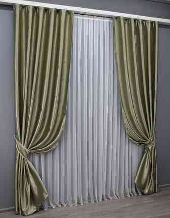 Шторная ткань софт цвет серо-бежевый 1458ш Киев