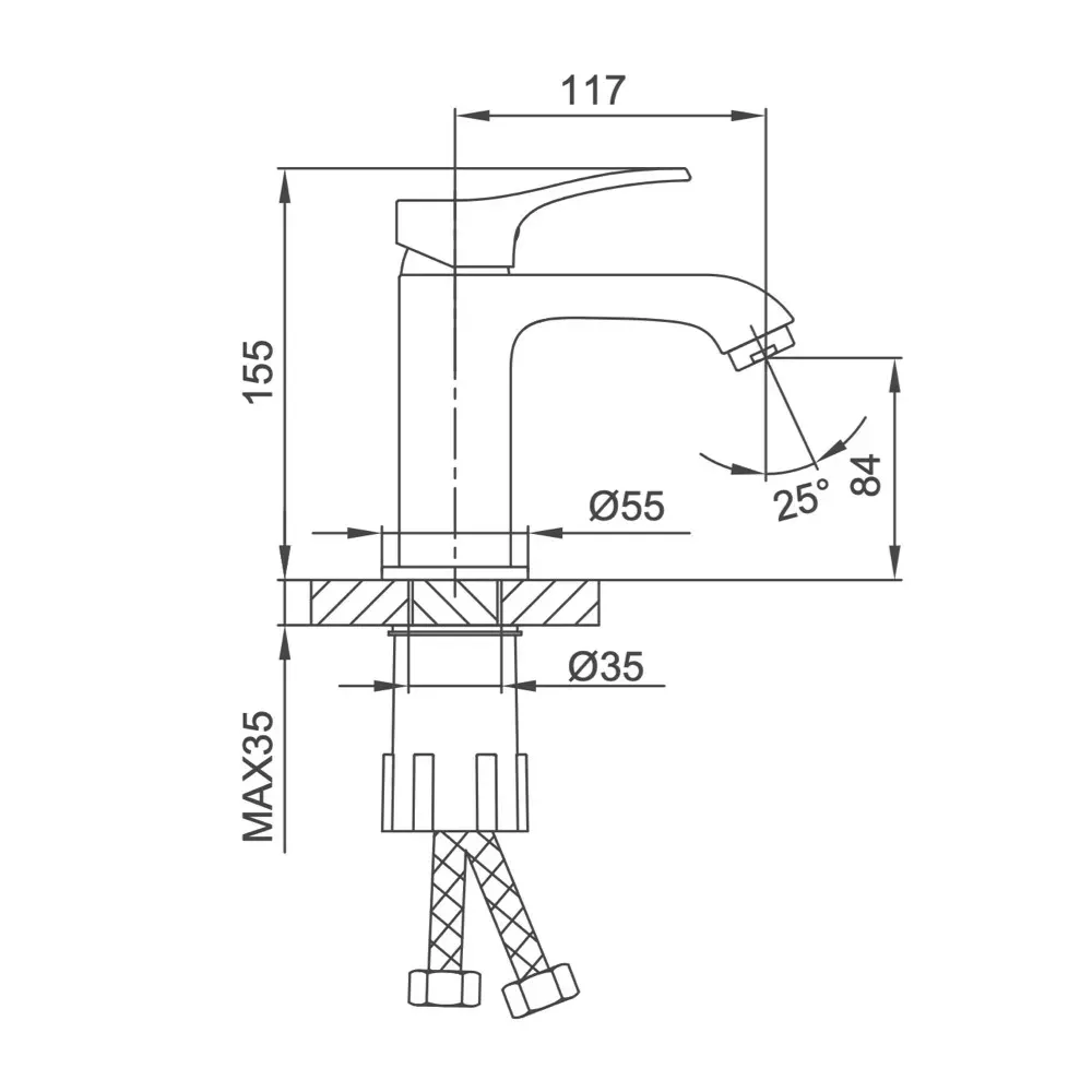 Змішувач для умивальника Frap F1075-9 графіт Київ - фото 10