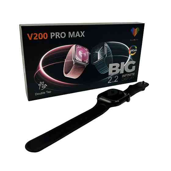 Смарт-годинник BIG V200 Pro Max 44mm. 220 mAh IP65 Black Киев
