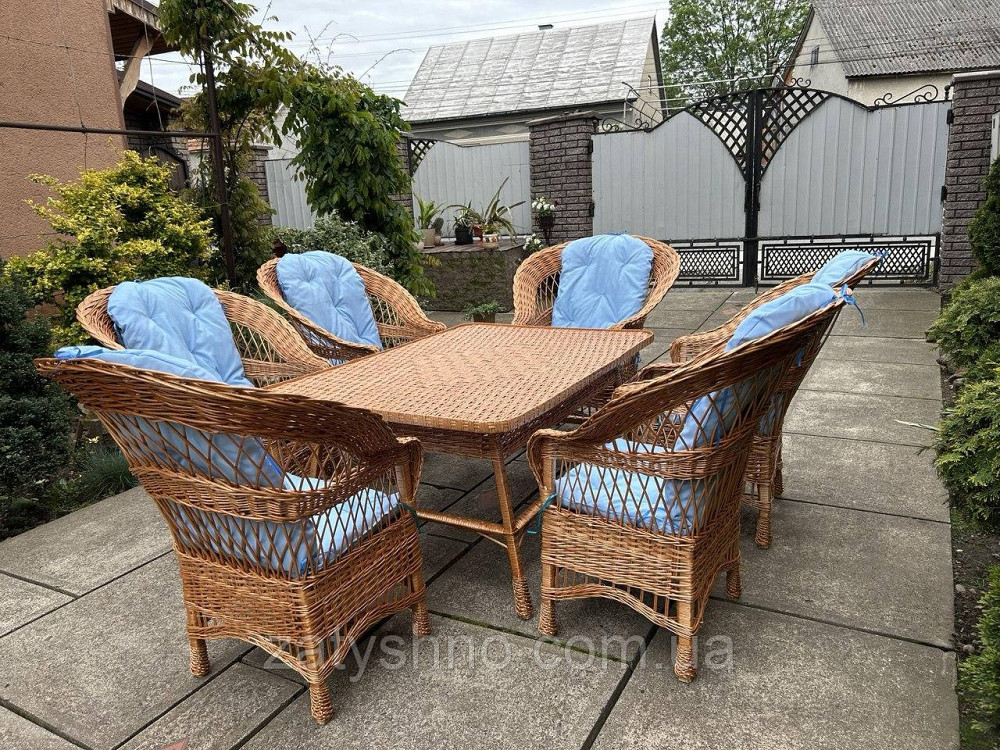 Меблі плетені з великим столом Київ - фото 6