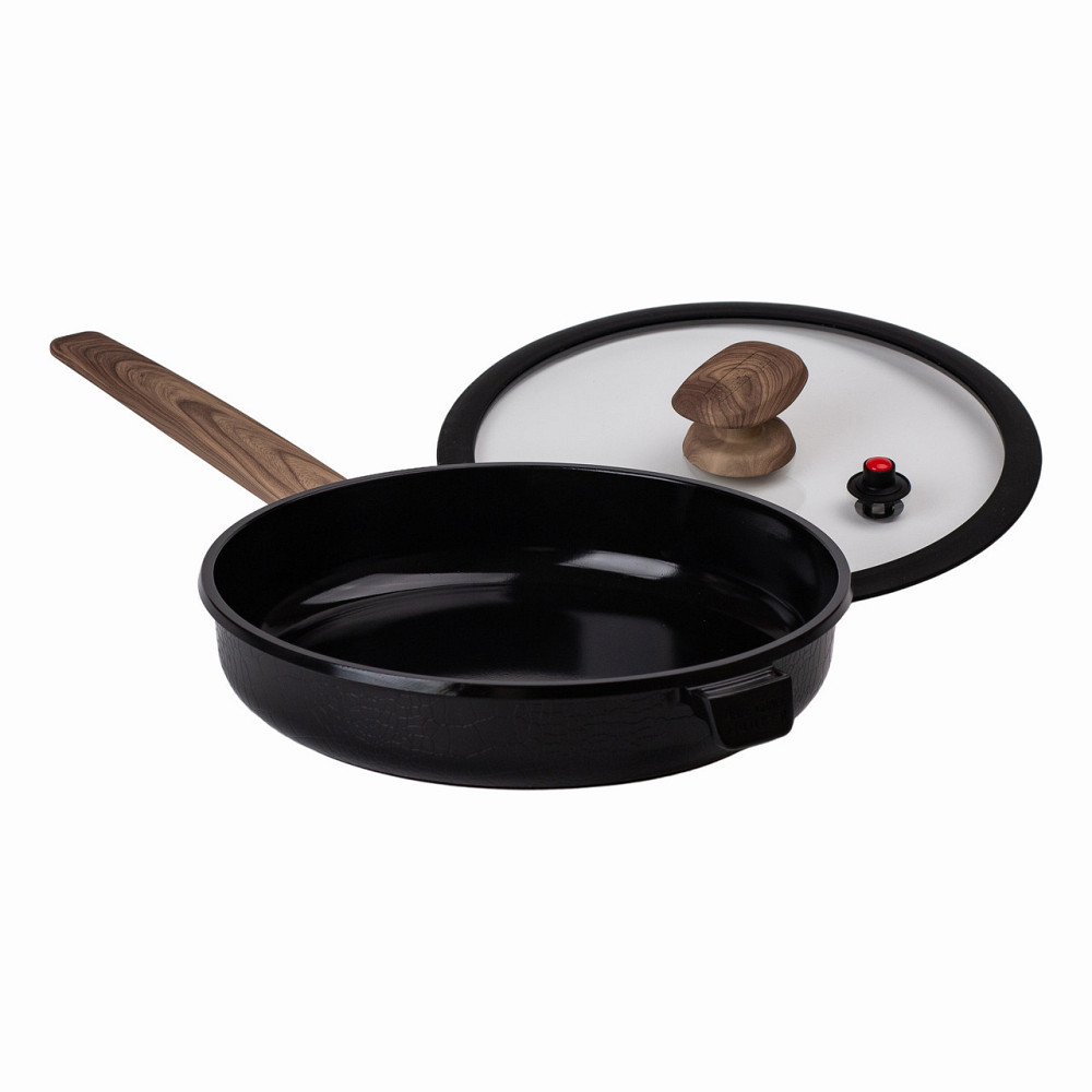 Алюмінієва сковорода 2,7 л з керамічним покриттям антипригарним Ø 26 см чорна MGC HP-4-458B Київ - фото 4