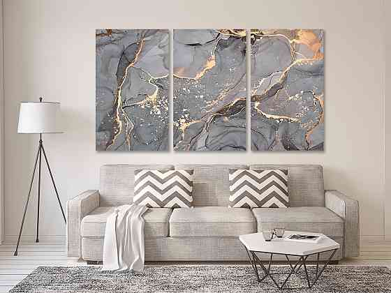 Модульная картина в гостиную / спальню Абстракція Art-615_3_А 70x130 см Киев