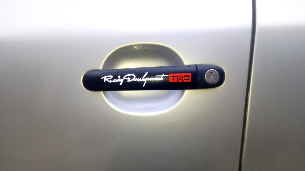 Наклейка на ручки авто Trd номер 7 Белая светоотра Киев - изображение 7