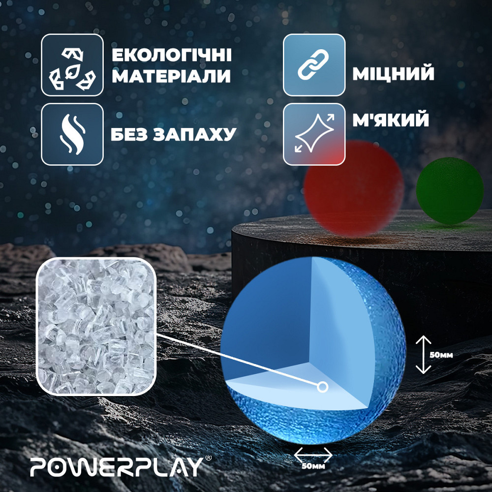 Набір силіконових еспандерів-м'яч (тренажер для кисті) PowerPlay PP-4339 Grip Ball Set (набір 3 шт.) Каменское - изображение 8