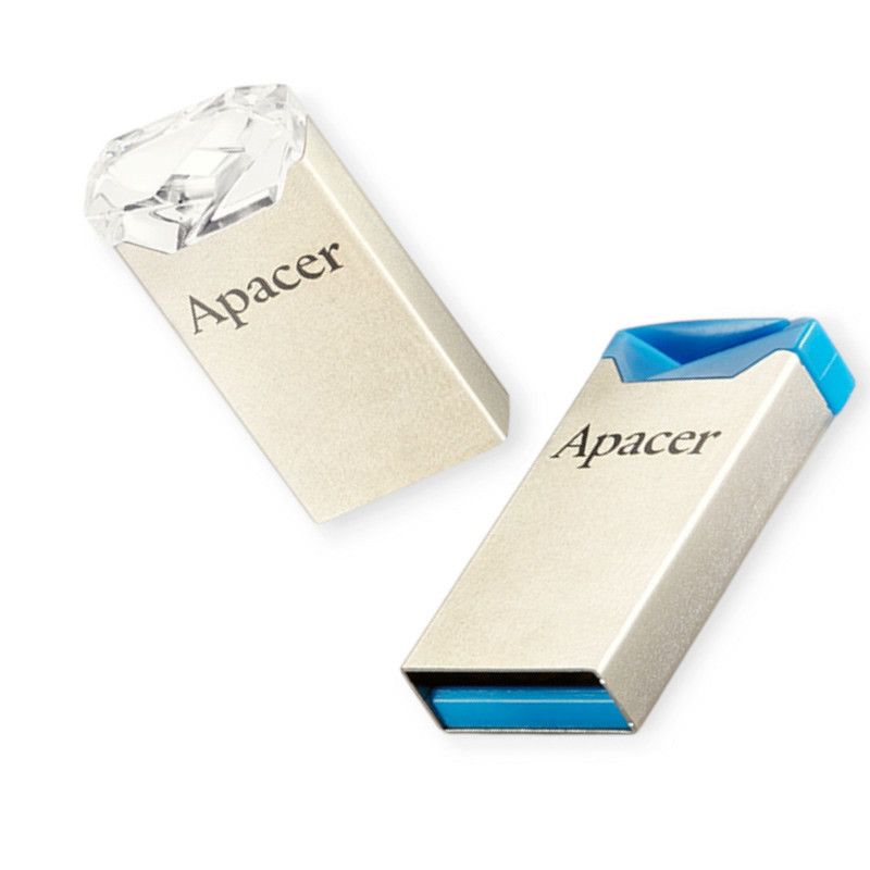 Флешка USB 2.0 32Gb AH111 mini металл Blue Apacer Мукачево - изображение 1