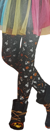 Дитячі колготки с принтом Хелловін 40 den 146-152 на 10-12 років чорний Київ