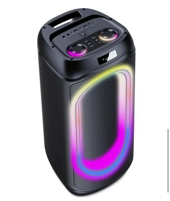 Портативна акустична колонка B208-04 80Вт 2x8" TWS/FM/USB/TF/BT/LED з 2 мікрофонами Одеса - фото 5