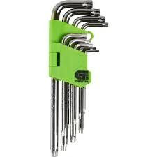 Набор ключей имбусовых Tamper-Torx , 9 шт: ТT10-ТT50.45x удлиненные Полтава - изображение 1