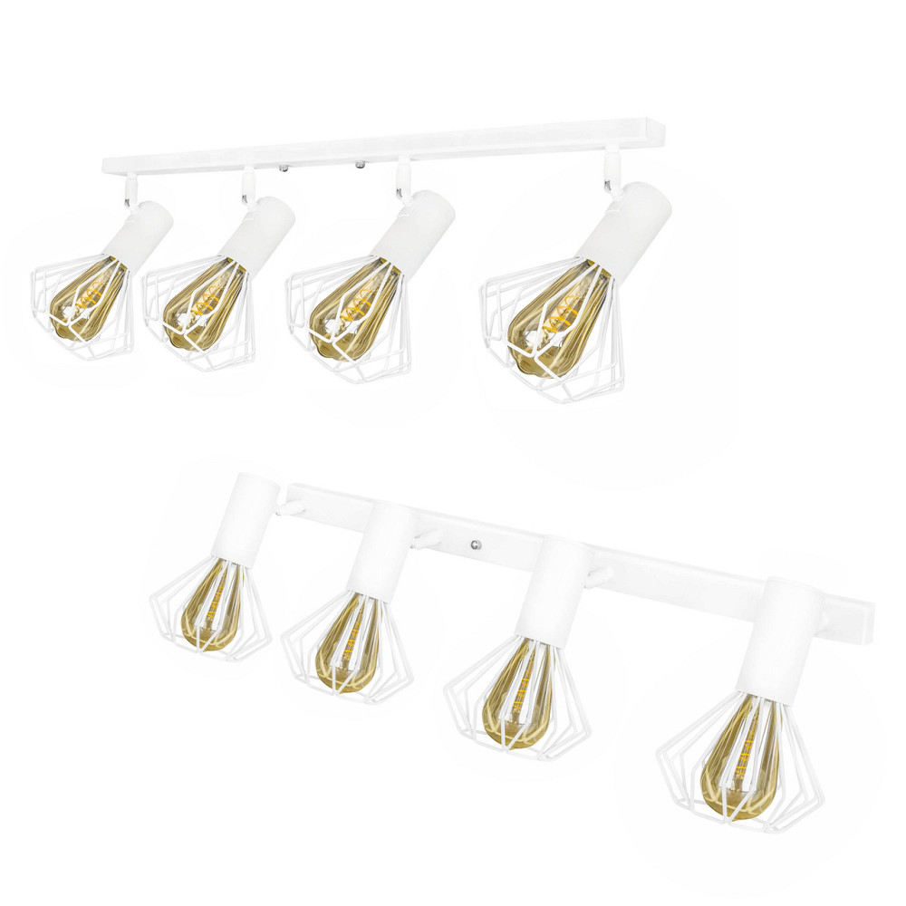 Светильник на планке с поворотними плафонами 4-Е27 Diadem NL 22151-4W белый Киев - изображение 1