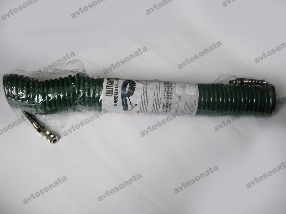 Шланг спіральний для пневмоінструменту 8*12мм*20м із перехідниками (V-81220Р) Вінниця - фото 2