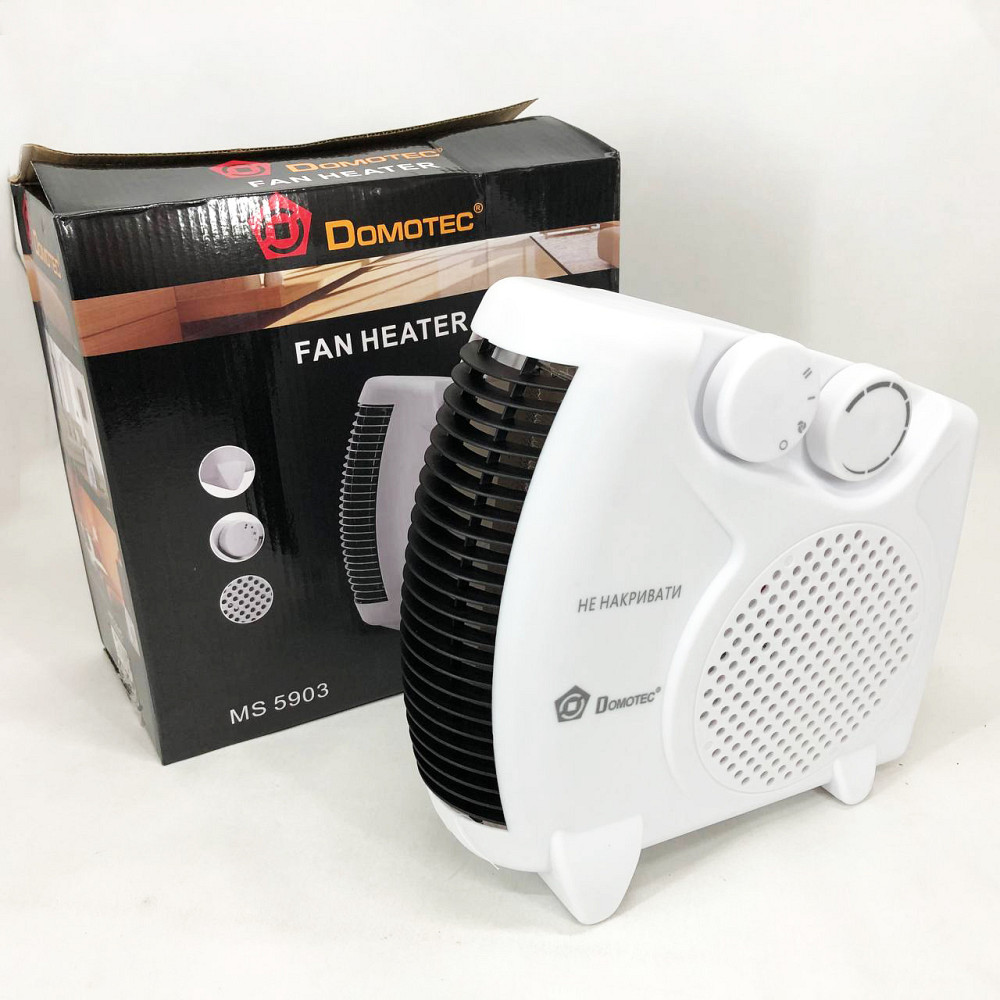 Ефективний тепловентилятор Domotec, Обігрівач-вентилятор із захистом від перегріву DI-27 Львів - фото 1
