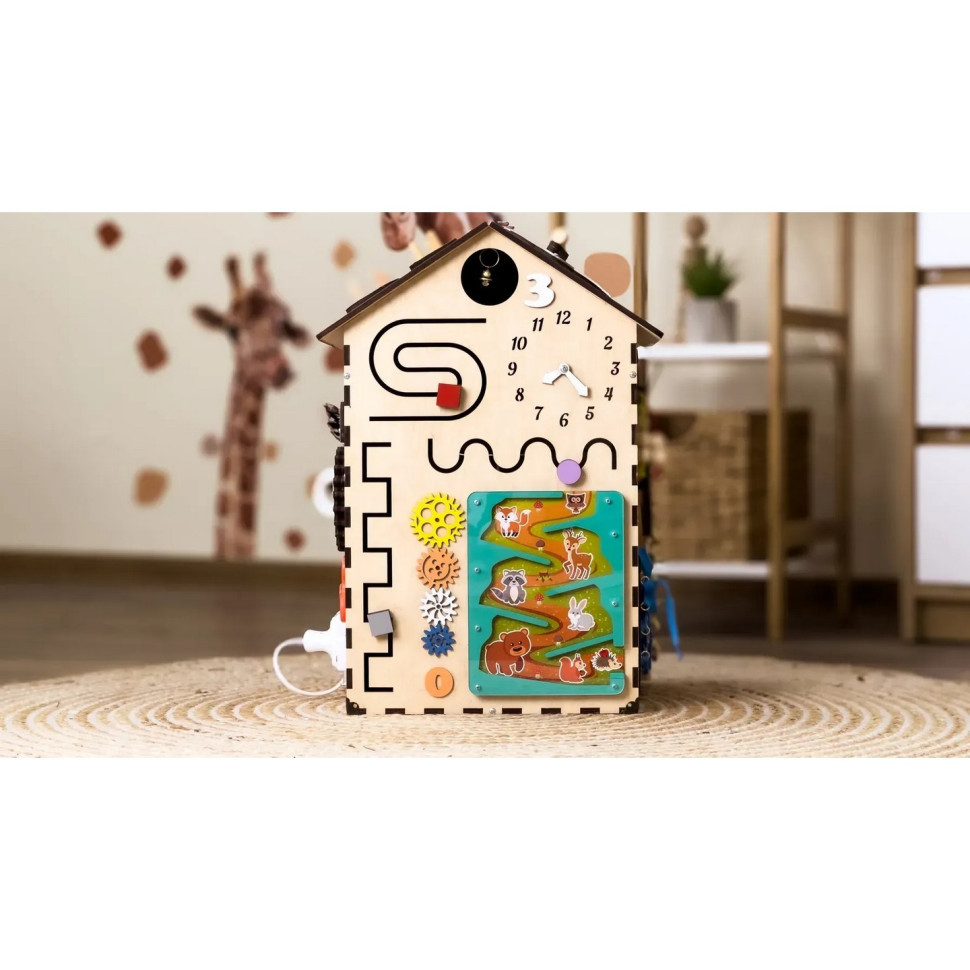 Розвиваюча іграшка Бізікуб "Будинок" TG200333 натуральний, 55х30 см Вінниця - фото 5