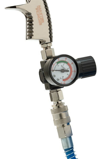 Фарбопульт MASTERTOOL LVLP ВБ 600 мл пластик Ø1.3 мм 125-170 л/хв 1.5-2.5 бар з манометром 80-8810 Рівне - фото 4