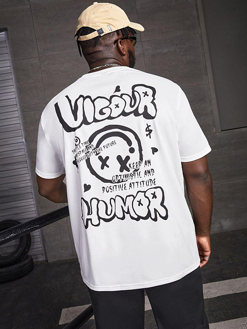 Футболка чоловіча с принтом  48 Біла 2664092954 Дніпро - фото 1