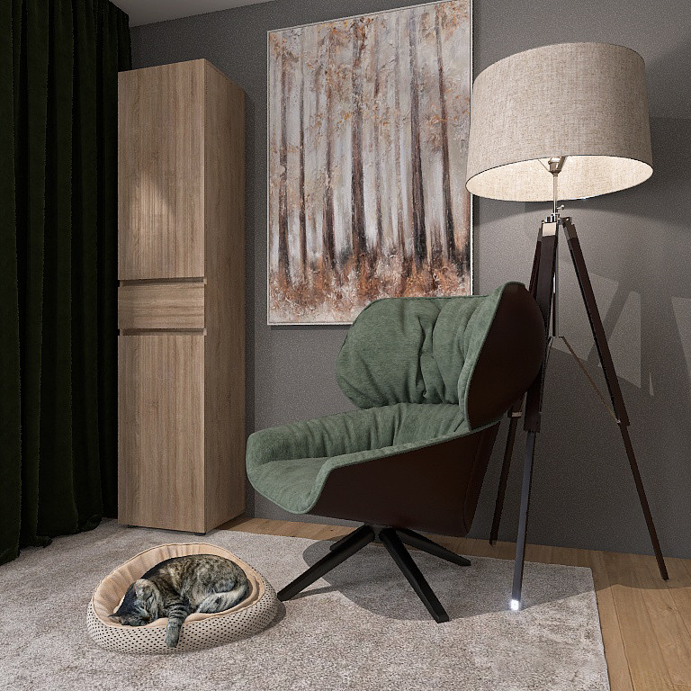 Пенал з висувним ящиком Еверест Лайт ПЛ-1 Дуб сонома (DTM-4663) Дніпро - фото 5