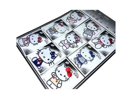 Аплікація для одягу нашивка №113 Hello Kitty 9шт/6х8см ТМ Китай Київ