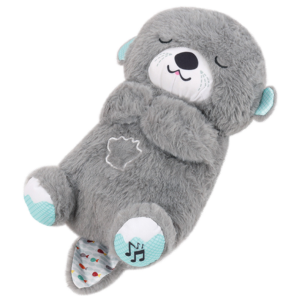 Мягкая игрушка-ночник Дышащая выдра 30см, от батареек / Игрушка выдра для сна / Ночник с белым шумом Киев - изображение 3