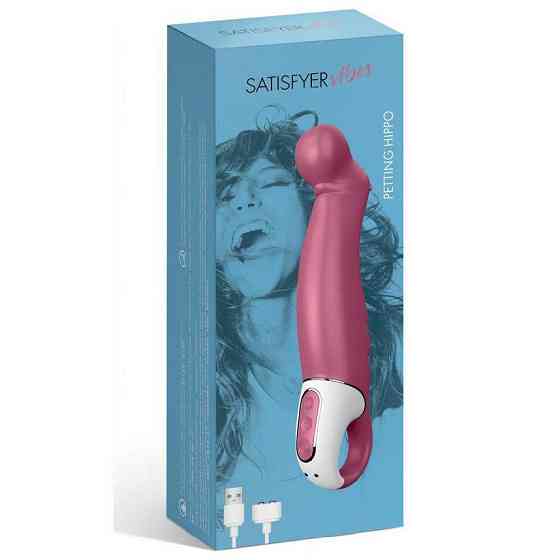 Мощный вибратор Satisfyer Vibes Petting Hippo с гибким стволом, литой силикон, 12 режимов работы Sex Aura Киев