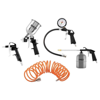 Набір інструментів Neo Tools пневматичних, для фарбування. 5 од. (14-699) Вінниця - фото 1