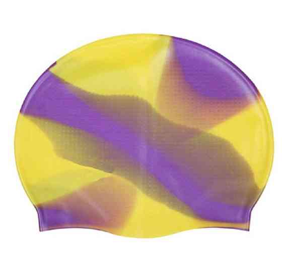 Шапочка для басейну силіконова one size фіолетово-жовтий Київ