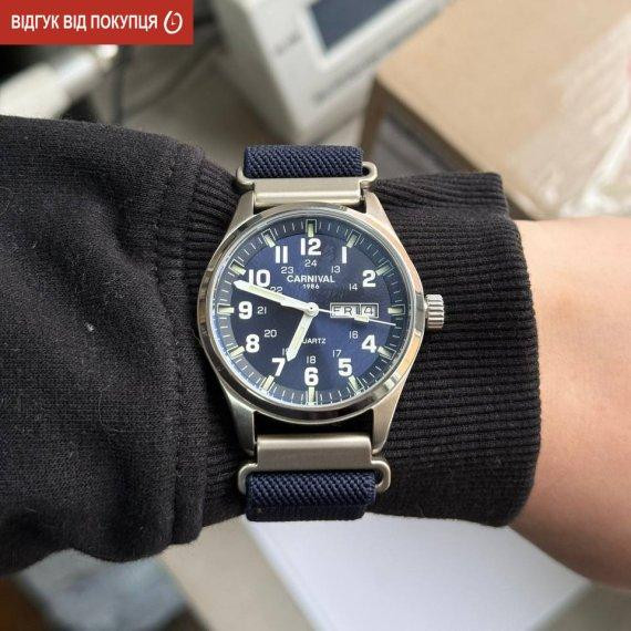 Годинник чоловічий кварцовий Carnival Millenium Indigo Blue (2 ремінці) Вінниця - фото 6