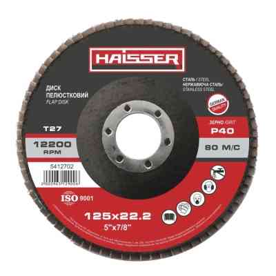 Круг зачистной HAISSER лепестковый плоский - 125х22,2 P40, Т27 (88863) Винница