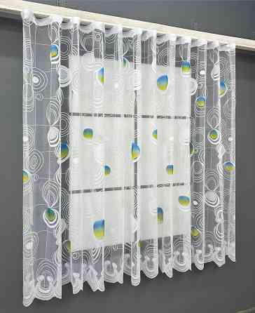 Тюль жакард VR-Textil № 1900т Арка на кухню колір білий 500х150 см (53-0111) Київ