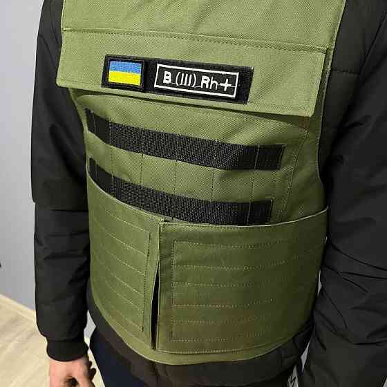 Мілітарна плитоноска військова, чохол для плит з розвантаженням текстильний з регулюванням, хакіMasterSem Київ