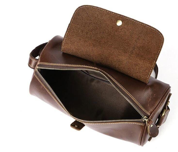 Сумка мужская закругленная Коричневая (Vintage) Киев - изображение 1