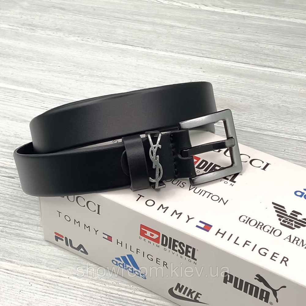 Женский кожаный бредовый ремень (8650) grey Киев - изображение 1