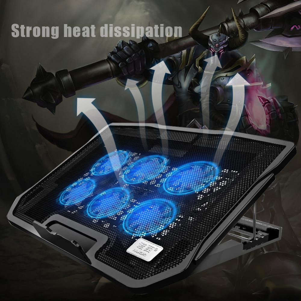 Підставка під ноутбук H9 охолоджуюча з підсвічуванням (до 17") Вінниця - фото 7