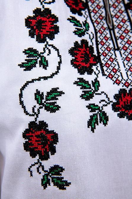 Вышиванка женская льняная, белая топ Киев - изображение 2