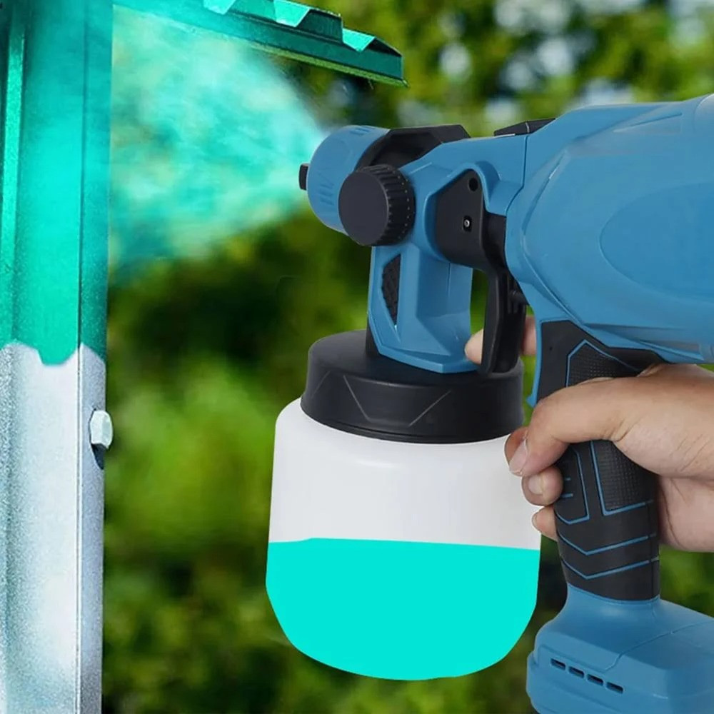 Акумуляторний фарбопульт 800мл, 2 акумулятори 48V, KRAFFTEC / Пульверизатор для фарби / Розпилювач фарби Київ - фото 2