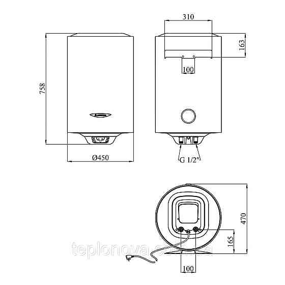 Водонагрівач Ariston PRO1 R 80 V 1,8K PL DRY HEATER з сухим ТЕНом 3201855 Чернівці