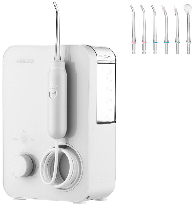 Іригатор ARDESTO стаціонарний, чаша 600 мл, від мережі , 7 насадок, білий Київ - фото 1