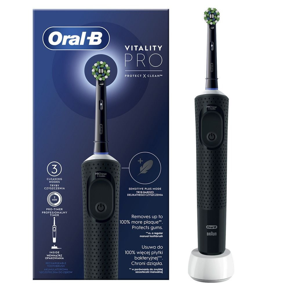 Зубна електрощітка Braun Oral-B Vitality D103.413.3 Pro Protect X Clean Cross Action Black ( 12894 ) Харків - фото 1