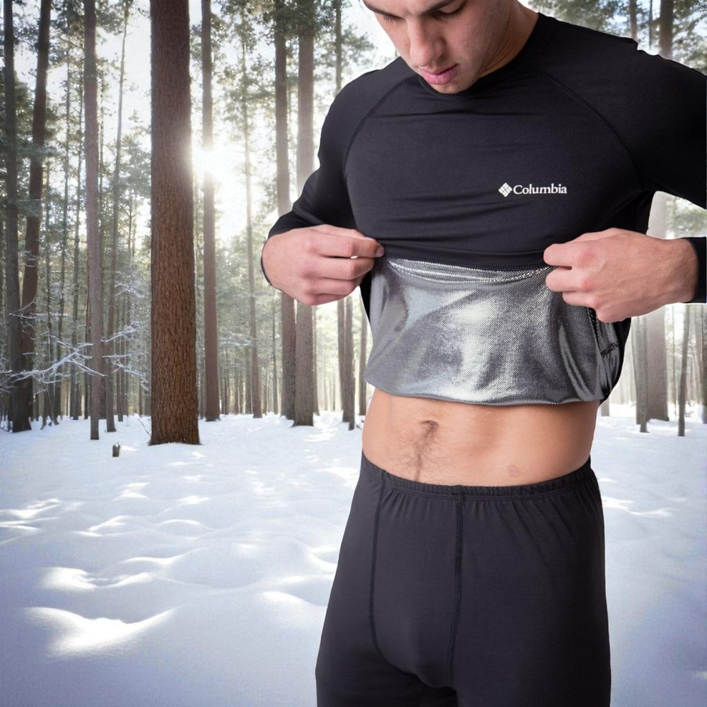 Мужская зимняя термобелье черного цвета Columbia Omni Heat,ockом мужской термобелья колумбия флисовая тепла Львов - изображение 5