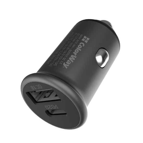 Автомобільний зарядний пристрій ColorWay CW-CHA029PD-GR USB+Type-C 3,0A 38W сірий Житомир