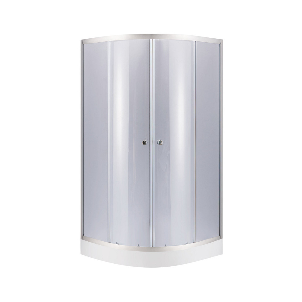 Набор Lidz душевая кабина Latwa SC80x80.SAT.LOW.GR, стекло тонированное 4 мм + поддон Kupala Киев - изображение 1