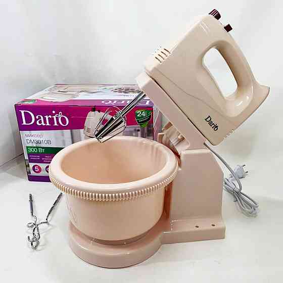 Стационарный миксер с чашей Dario DM3010B 300 Вт, Миксер для взбивания кремов для теста EF-52 Киев