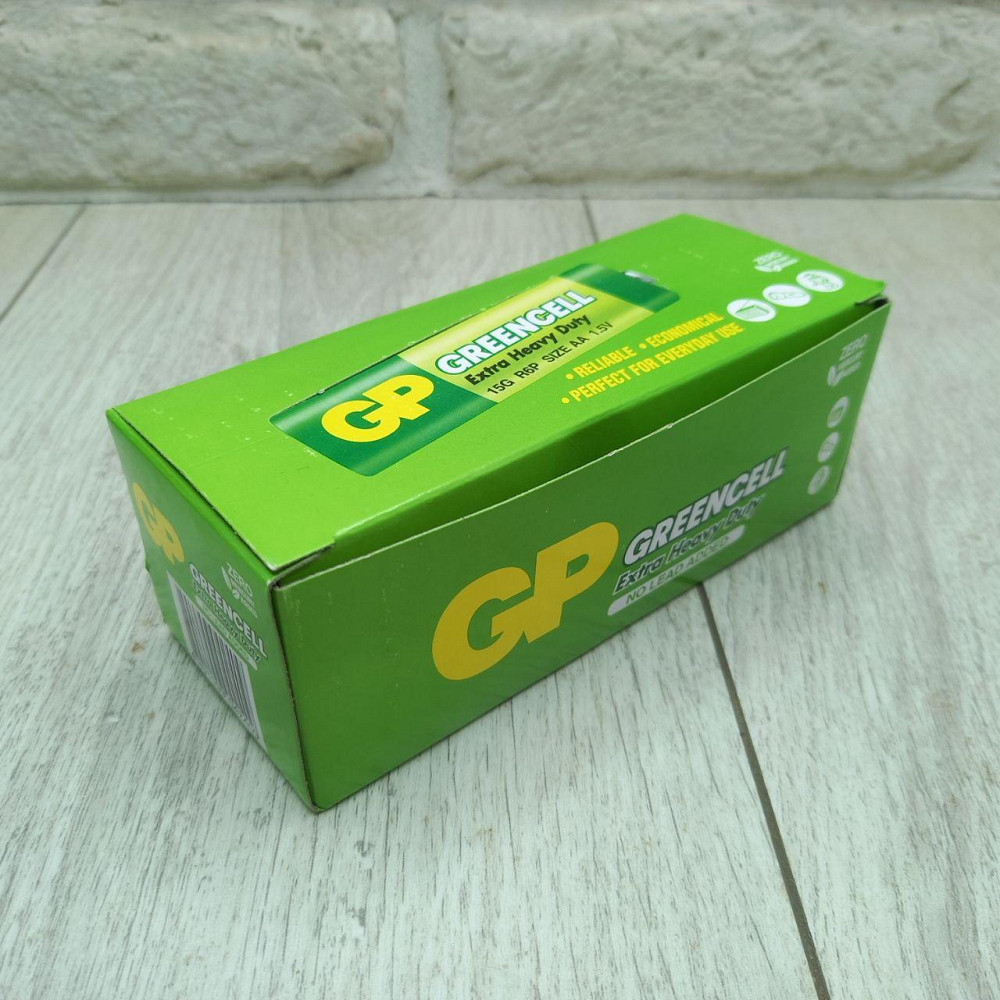 Батарейка сольова R6 GP Greencell 1.5V AA блок батарейок 40шт Харків - фото 5