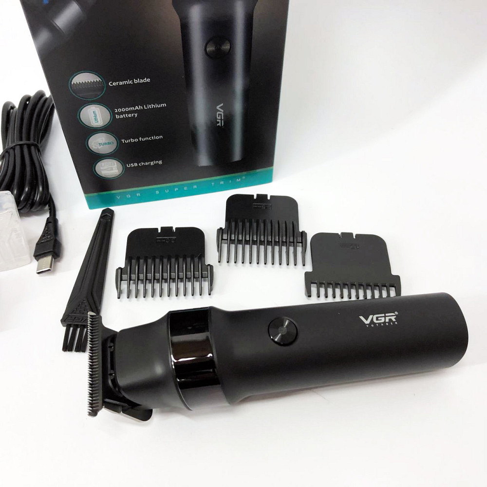 Профессиональный триммер с насадками VGR V-987, Набор для удаления волос с зарядным устройством LT-89 Львов - изображение 2