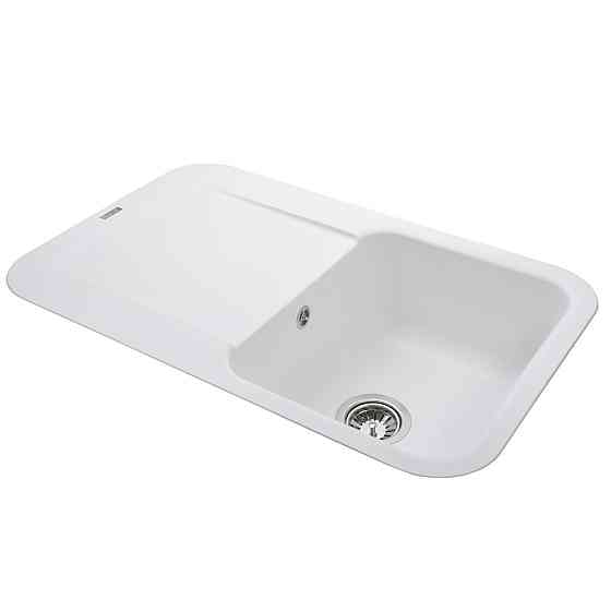 Гранітна мийка Globus Lux OBER білий 780х500 мм-А0007 Київ