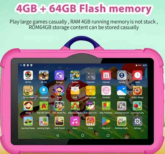 Детский планшет с играми в защитном чехле + Bluetooth, Wi-Fi, камера Харьков