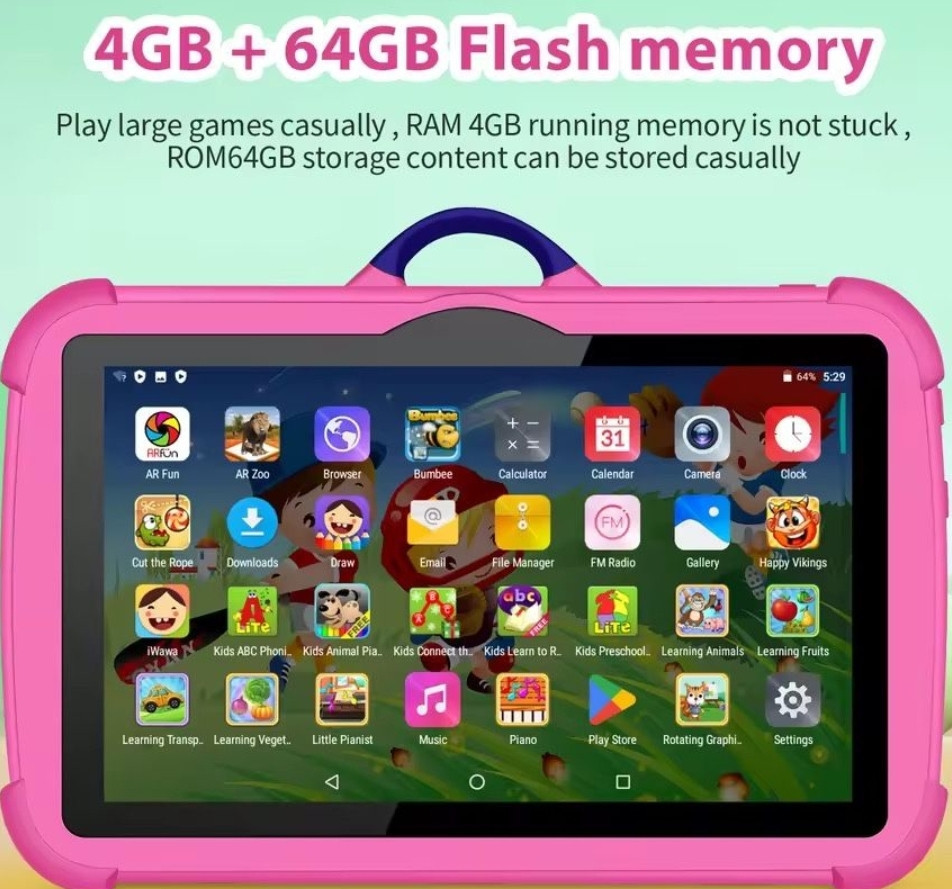 Детский планшет с играми в защитном чехле + Bluetooth, Wi-Fi, камера Харьков - изображение 4