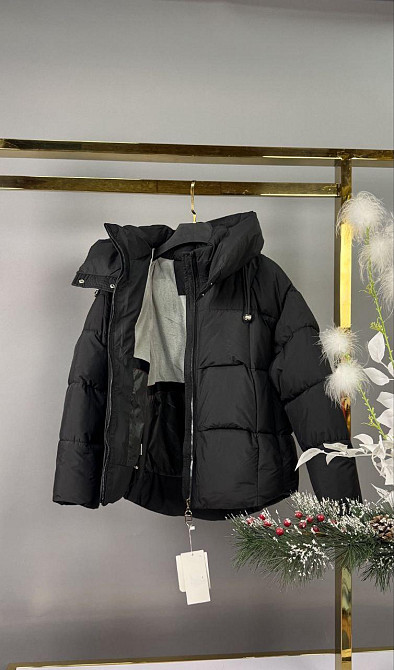 Детская зимняя черная куртка для девочки подростка 158 Николаев - изображение 2