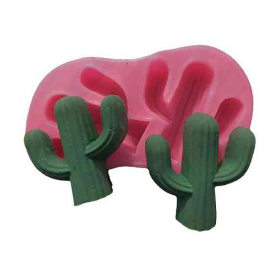 Молд силиконовый Кактусы 85 на 53 мм розовый Киев